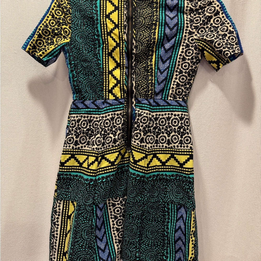 Plenty by Tracy Reese Blue and Yellow Mini Dress - Picture 2 of 7